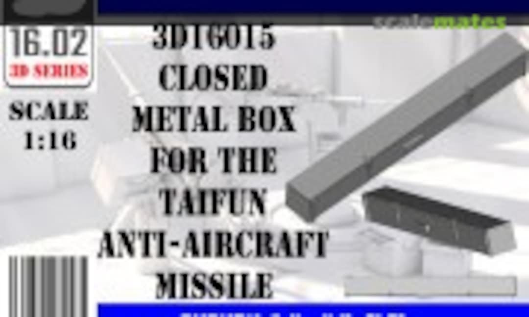 1:16 Closed Metal Box for the Taifun Anti-Aircraft Missile (16.02 3D16015) 3D16015