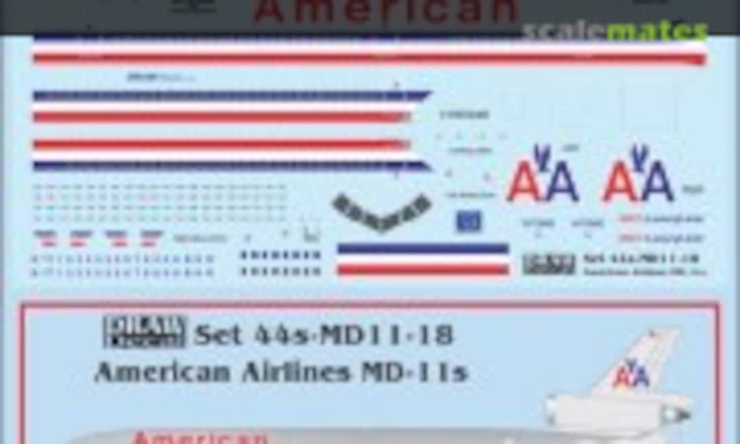 1:144 American Airlines MD11s (Draw Decal 44-MD11-18) 44-MD11-18
