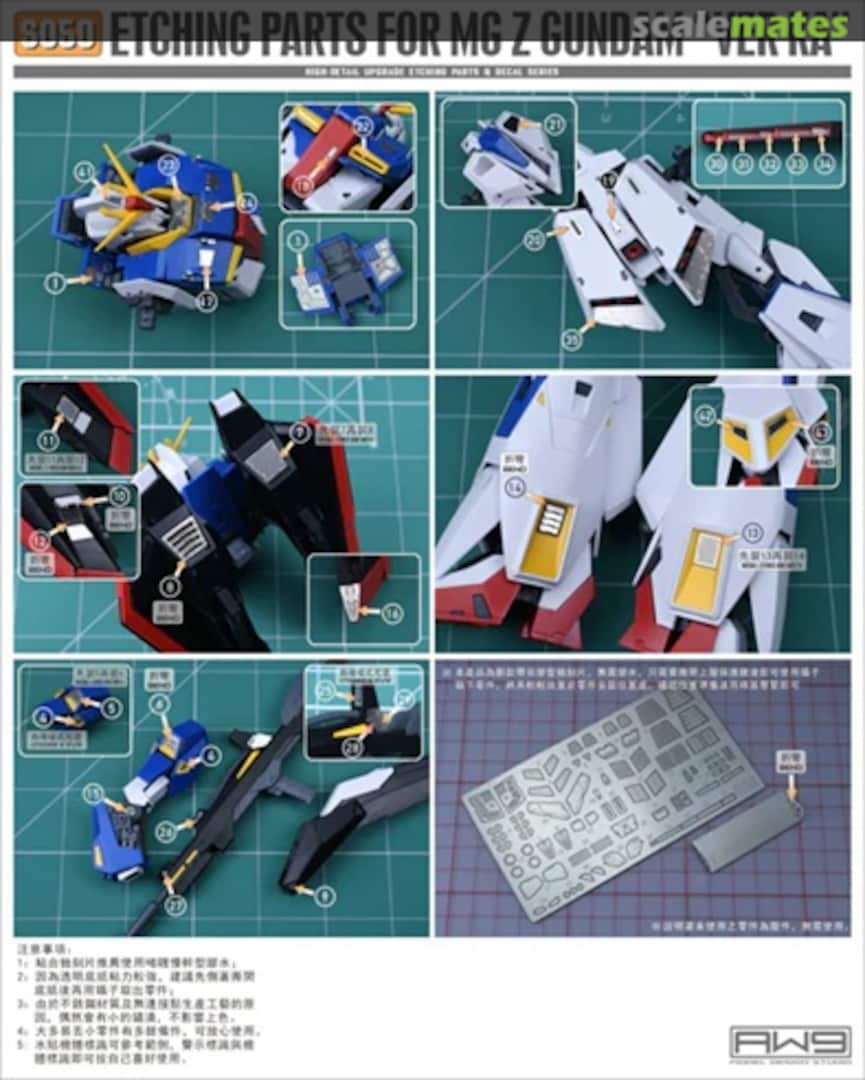 Boxart Etching Parts for Master Grade (MG) 1/100 MSZ-006 Zeta Gundam Ver. Ka S050 Madworks Boxart Etching Parts for Master Grade (MG) 1/100 MSZ-006 Zeta Gundam Ver. Ka S050 Madworks