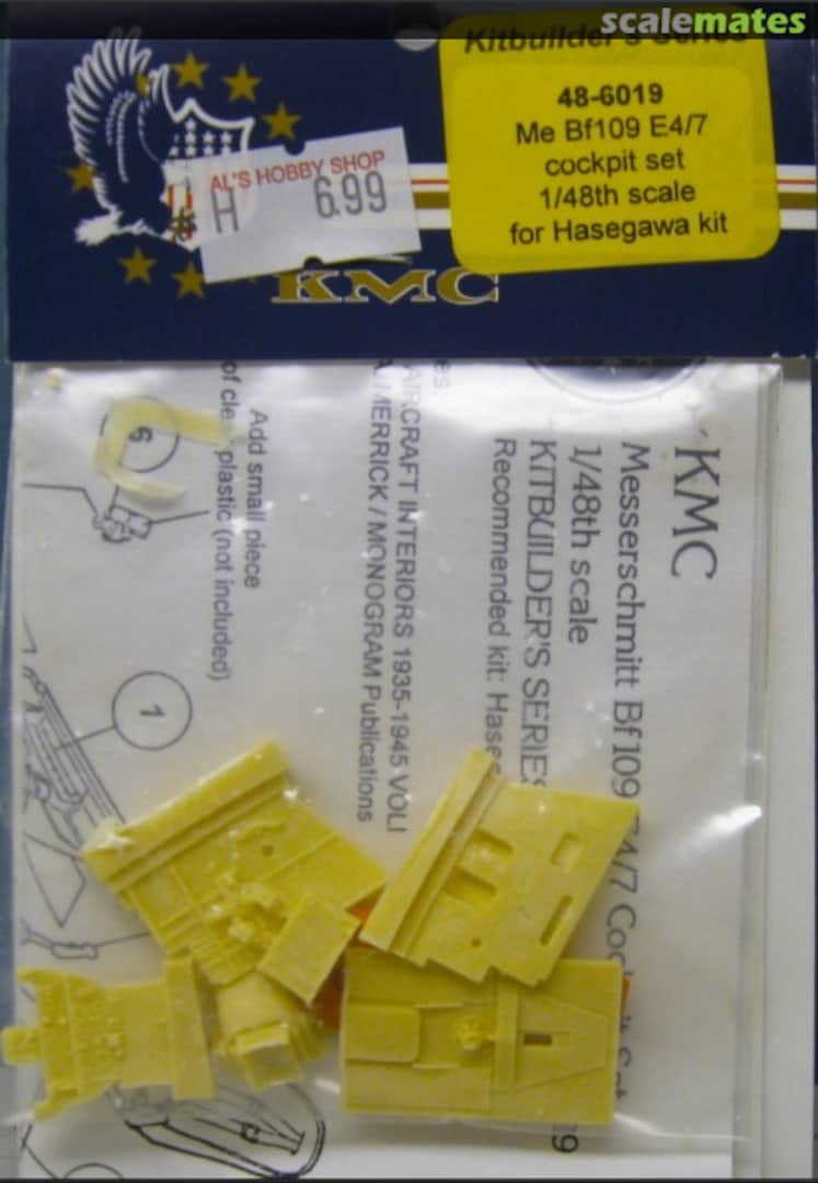Boxart Bf 109 E4/7 Cockpit Set 48-6019 KMC Boxart Bf 109 E4/7 Cockpit Set 48-6019 KMC