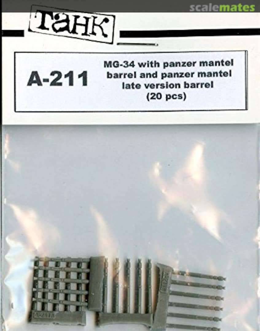 Boxart MG-34 with Panzer Mantel Barrel & Panzer Mantel Late Version Barrel TA211 Tank Boxart MG-34 with Panzer Mantel Barrel & Panzer Mantel Late Version Barrel TA211 Tank