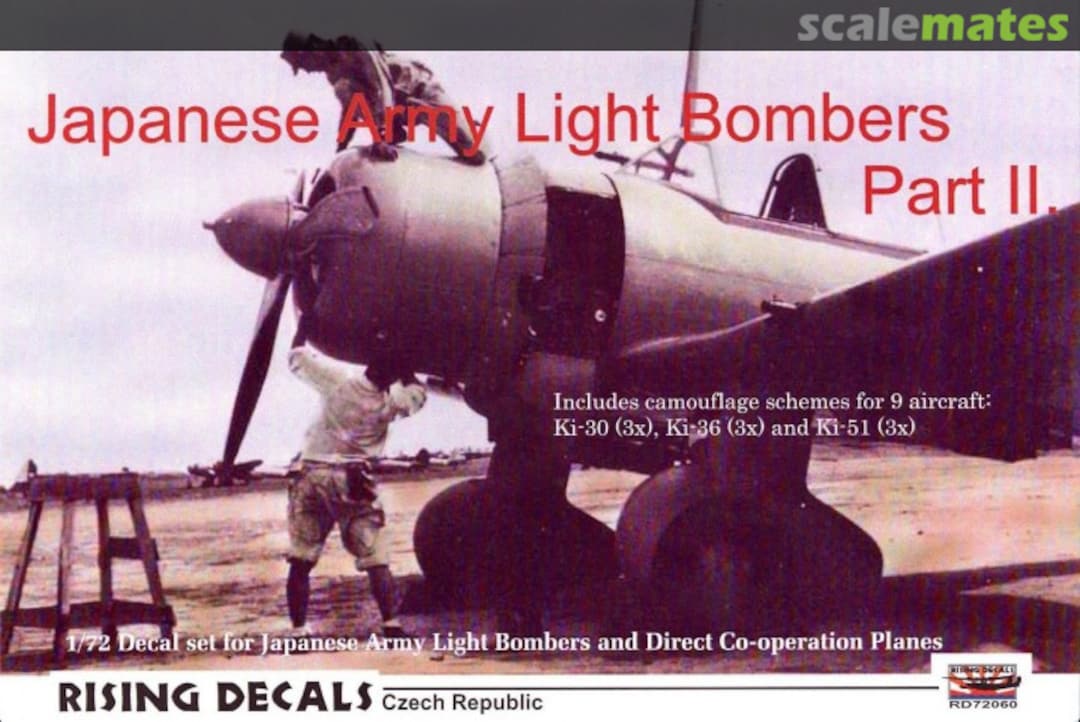 Boxart Japanese Army Light Bombers - Part II. RD72060 Rising Decals Boxart Japanese Army Light Bombers - Part II. RD72060 Rising Decals