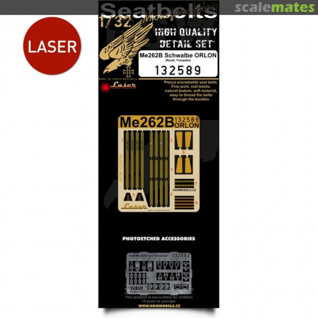 Boxart Messerschmitt Me 262B Schwalbe (Orlon) 132589 HGW Models Boxart Messerschmitt Me 262B Schwalbe (Orlon) 132589 HGW Models