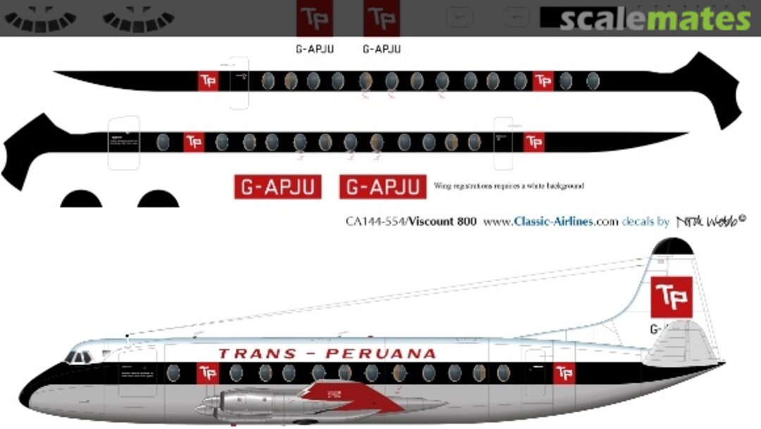 Boxart Trans Peruana Viscount 800 CA144-554 Classic Airlines Boxart Trans Peruana Viscount 800 CA144-554 Classic Airlines