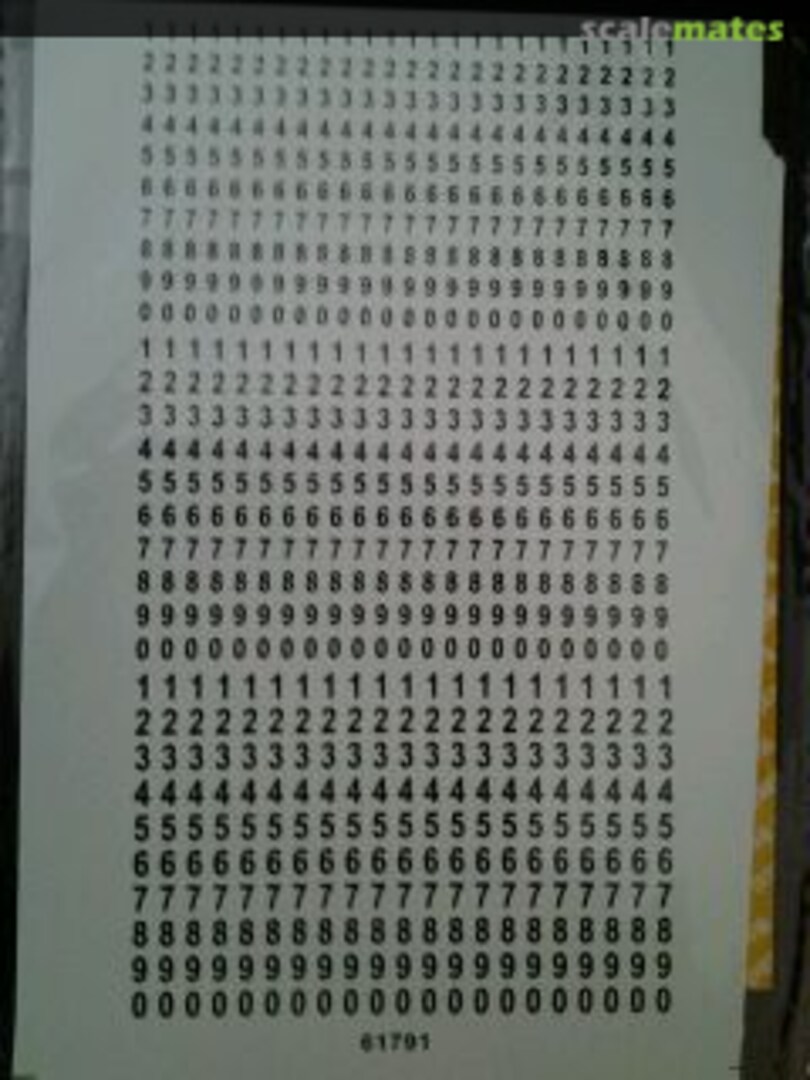 Boxart Numbers - Small (Black) 61791b Easy Decal Boxart Numbers - Small (Black) 61791b Easy Decal