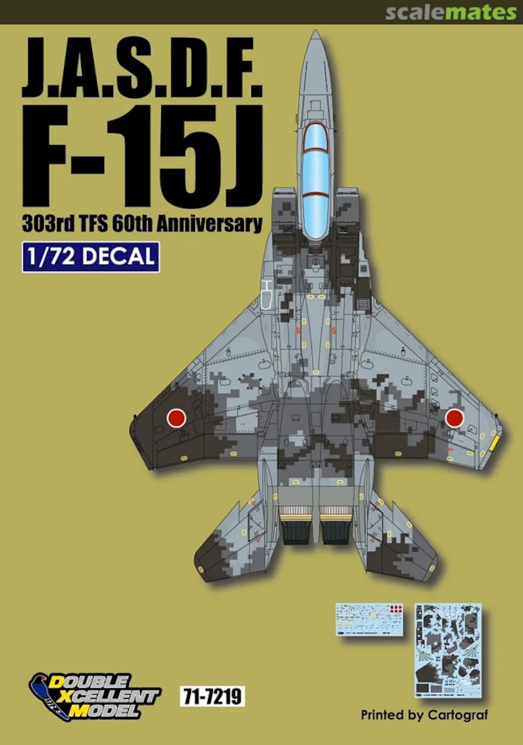 Boxart J.A.S.D.F. F-15J Eagle 71-7219 Double Xcellent Model