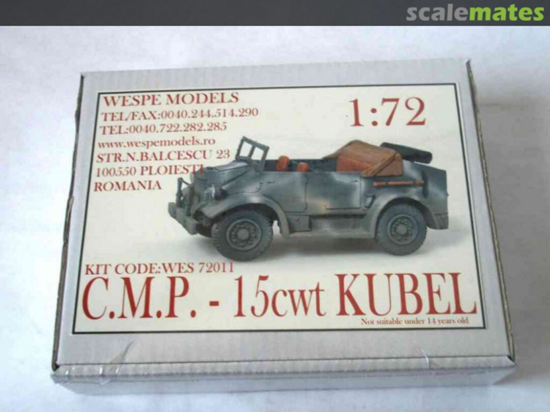 Boxart C.M.P. - 15cwt WES 72011 Wespe Models Boxart C.M.P. - 15cwt WES 72011 Wespe Models