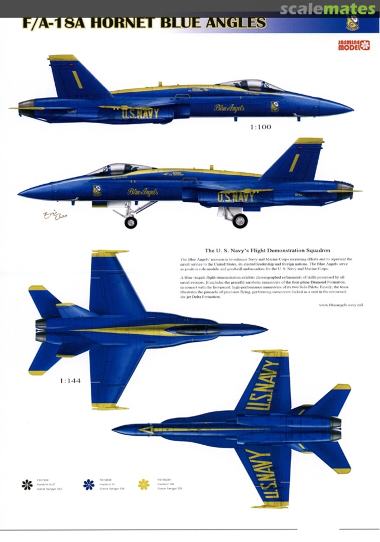 Boxart F/A-18A Hornet Blue Angels 148003 Jasmine Model JASModel Boxart F/A-18A Hornet Blue Angels 148003 Jasmine Model JASModel