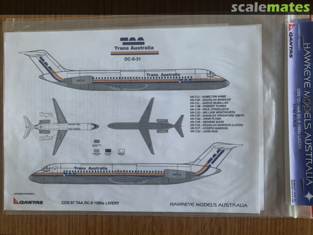 Boxart TAA DC-9 1980s LIVERY CDS-057 Hawkeye Models