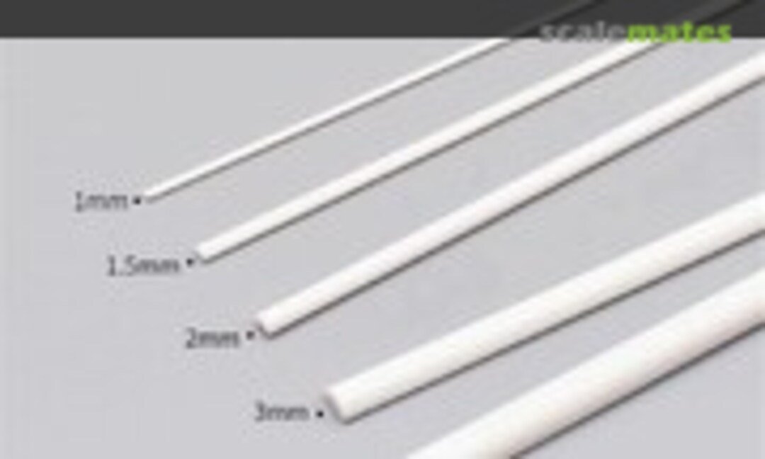 No 100pcs 1-5mm Scale ABS Smooth Plastic Model Half Round Rod (MDWD 2mm) 2mm