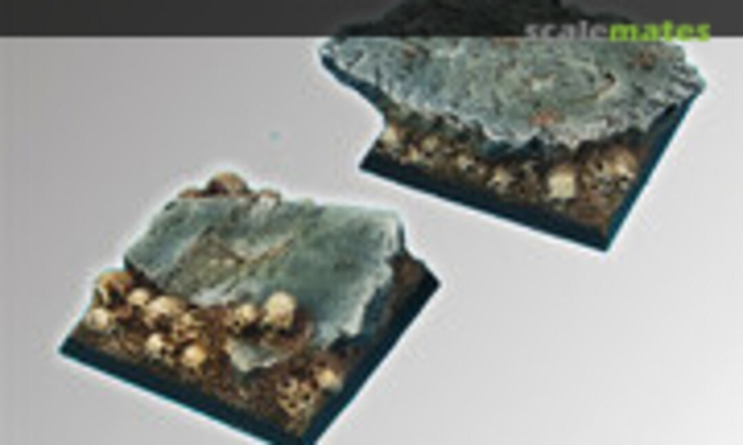 No Rocky 40mm set2 square bases (2 pcs) (Scibor Monsterous Miniatures BSRO0043) BSRO0043
