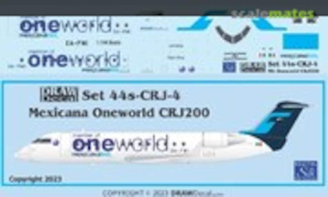 1:144 Mexicana Oneworld Alliance CRJ200 (Draw Decal 44-CRJ-4) 44-CRJ-4
