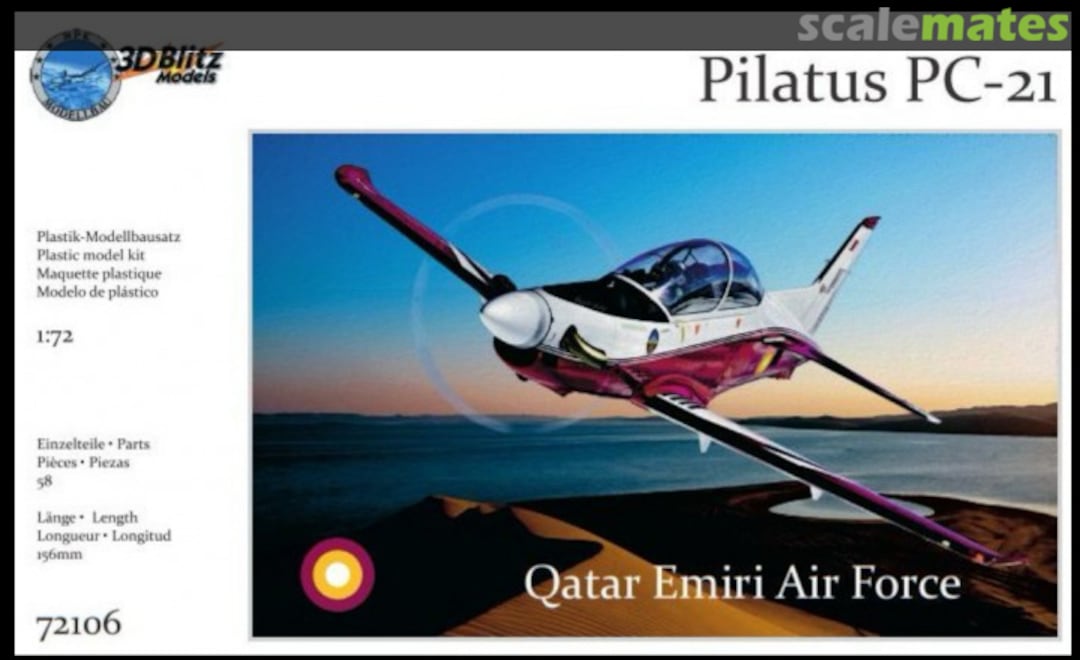 Boxart Pilatus PC-21 72106 3D Blitz Models Boxart Pilatus PC-21 72106 3D Blitz Models