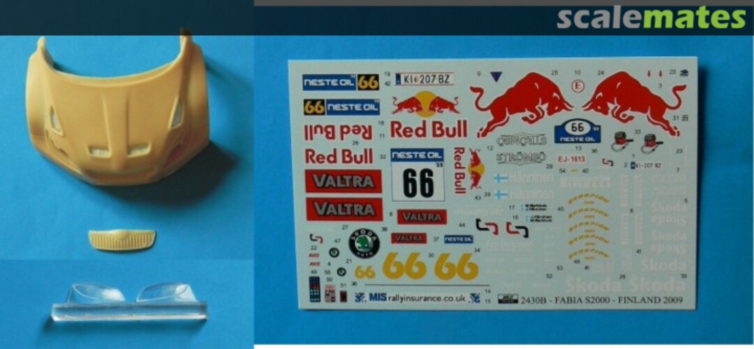 Contents Skoda Fabia S2000 sponsored by RB, Valtra #66 170-EASY REJI Model Contents Skoda Fabia S2000 sponsored by RB, Valtra #66 170-EASY REJI Model