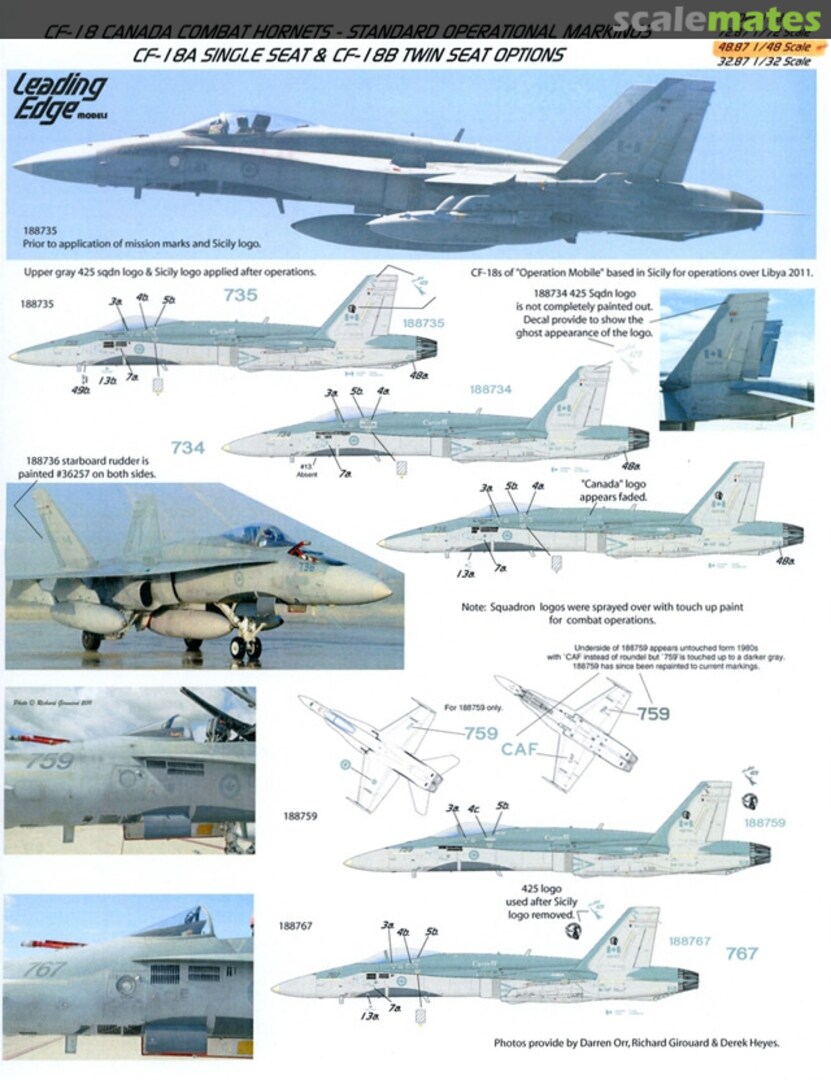 Boxart CF-18 Canada Combat Hornets 48.87 Leading Edge Boxart CF-18 Canada Combat Hornets 48.87 Leading Edge