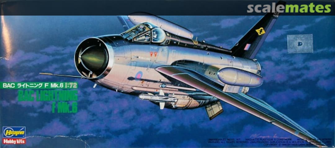 Boxart BAC Lightning F Mk.6 622 Hasegawa Boxart BAC Lightning F Mk.6 622 Hasegawa