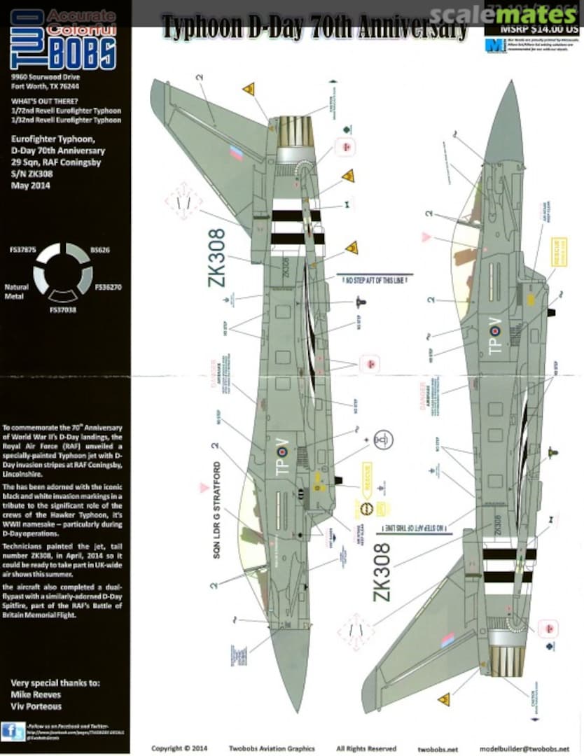 Boxart Eurofighter Typhoon FGR.4 D-Day 70th Anniversary 32-064 TwoBobs Aviation Graphics Boxart Eurofighter Typhoon FGR.4 D-Day 70th Anniversary 32-064 TwoBobs Aviation Graphics