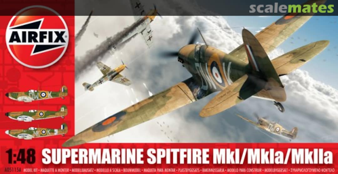 Boxart Supermarine Spitfire MkI/MkIa/MkIIa A05115A Airfix Boxart Supermarine Spitfire MkI/MkIa/MkIIa A05115A Airfix