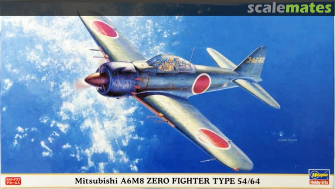 Boxart Mitsubishi A6M8 Zero Fighter Type 54/64 09821 Hasegawa Boxart Mitsubishi A6M8 Zero Fighter Type 54/64 09821 Hasegawa