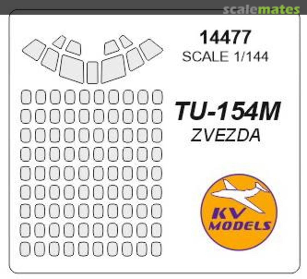 Boxart Mask 1/144 for Tu-154M 14477 KV Models Boxart Mask 1/144 for Tu-154M 14477 KV Models