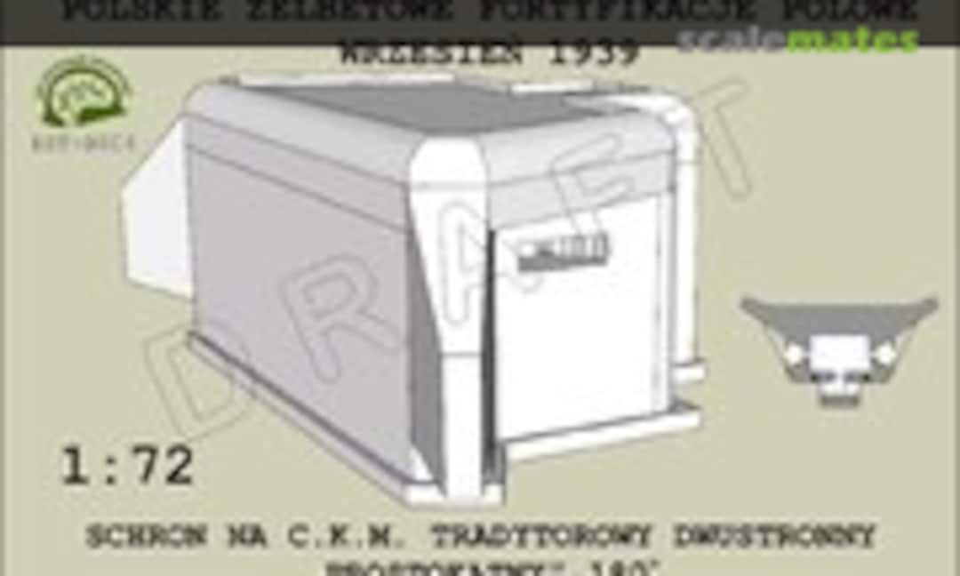 1:72 Schron na CKM Tradytorowy Dwustronny &quot;Prostokątny&quot; 180° (Brainstorm Troopers BST-B004)