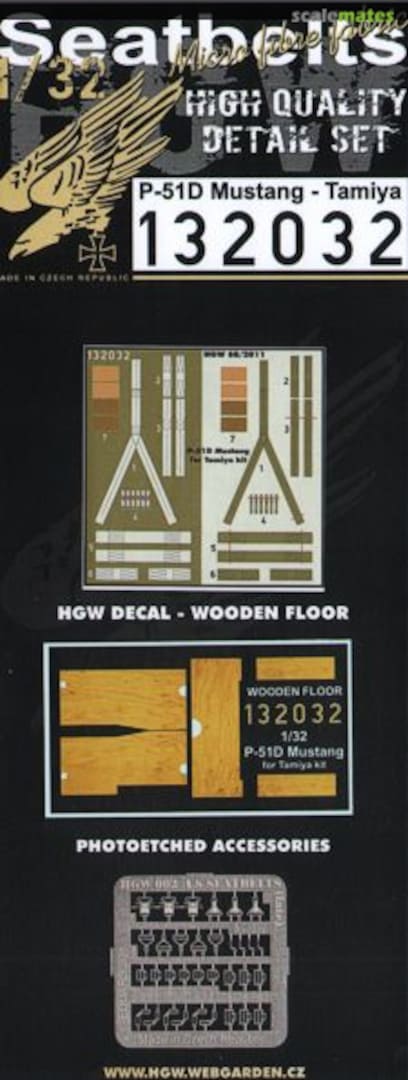Boxart P-51D Mustang Seatbelt, Etch and Decal Set 132032 HGW Models Boxart P-51D Mustang Seatbelt, Etch and Decal Set 132032 HGW Models