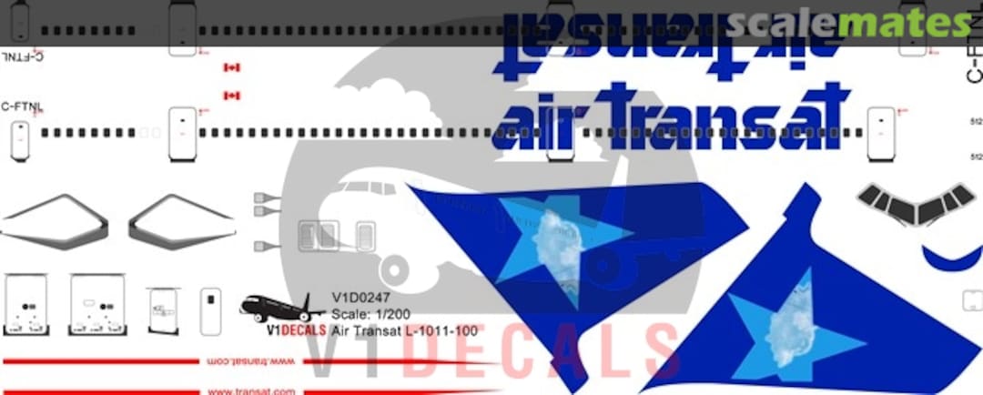 Boxart Air Transat Lockheed L-1011-100 Tristar V1D0247-200 V1 Decals Boxart Air Transat Lockheed L-1011-100 Tristar V1D0247-200 V1 Decals