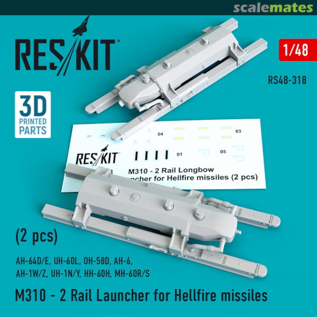 Boxart M310 - 2 Rail Launcher for Hellfire missiles RS48-0318 ResKit Boxart M310 - 2 Rail Launcher for Hellfire missiles RS48-0318 ResKit