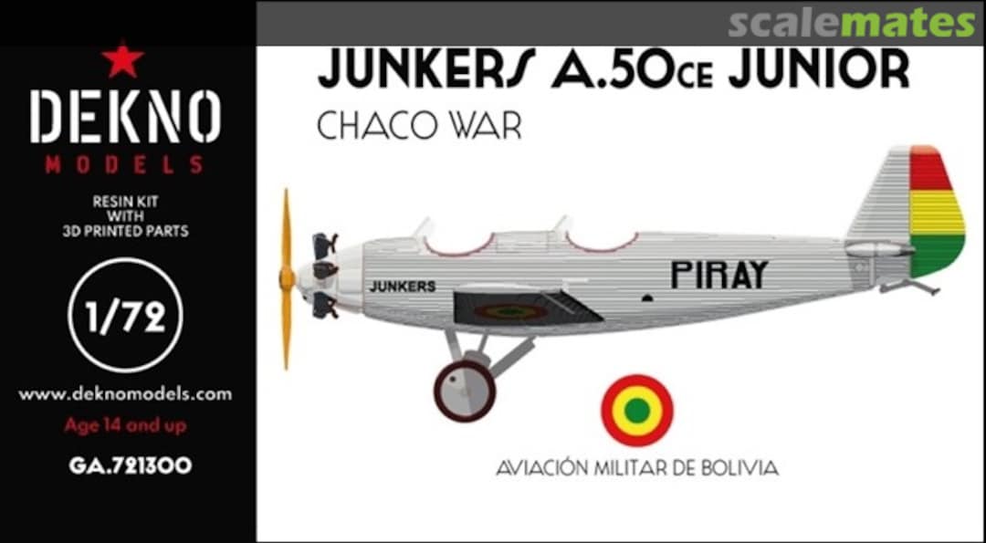 Boxart Junkers A.50ce Junior AR.721300 Dekno Models Boxart Junkers A.50ce Junior AR.721300 Dekno Models
