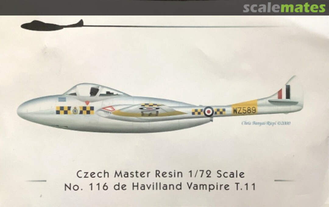 Boxart de Havilland Vampire T.11 116 CMR Boxart de Havilland Vampire T.11 116 CMR