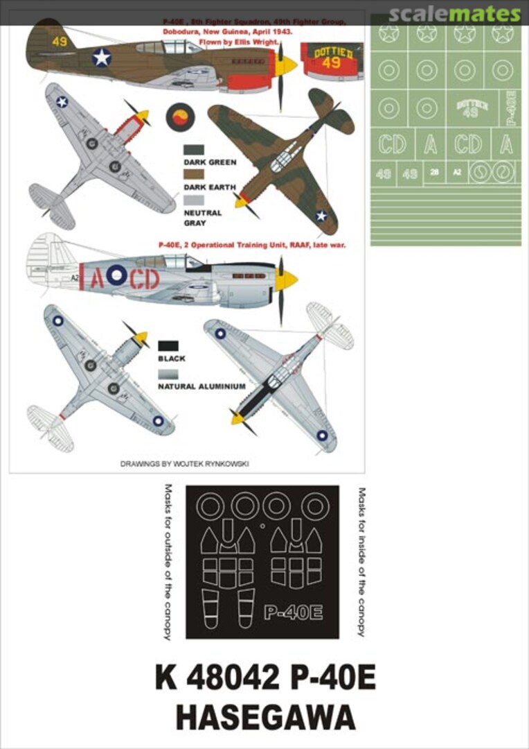Boxart Curtiss P-40E Kittyhawk "USAAF & RAAF" K48042 Montex Boxart Curtiss P-40E Kittyhawk "USAAF & RAAF" K48042 Montex