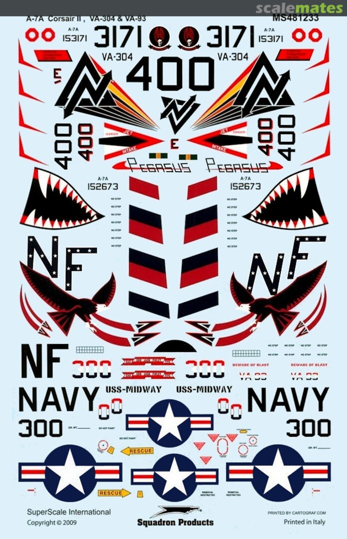 Boxart USN A-7A Corsair IIs MS481233 SuperScale International Boxart USN A-7A Corsair IIs MS481233 SuperScale International