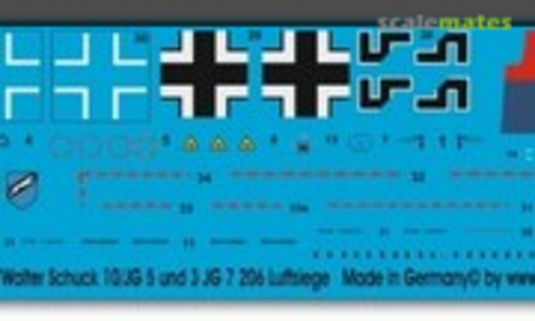 1:48 Me 262A1a Oblt. Walter Schuck 10./JG 5 & 3./JG 7 (Peddinghaus-Decals EP 2118) EP 2118