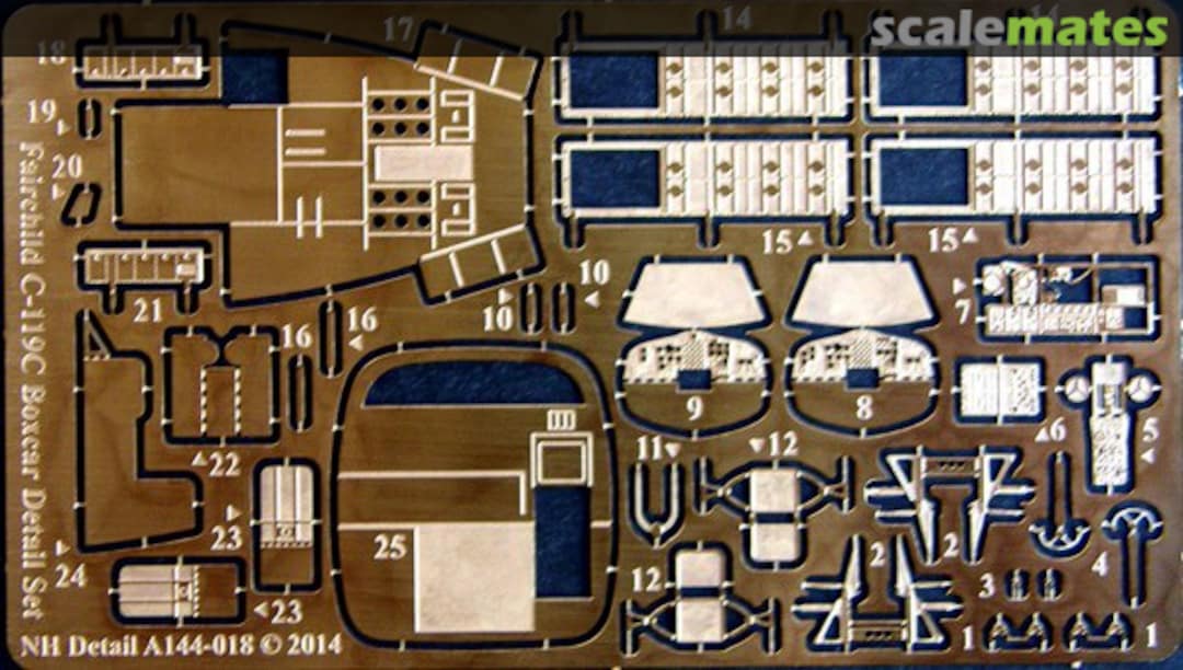 Boxart Fairchild C-119C Boxcar Detail Set A144-018 NH Detail Boxart Fairchild C-119C Boxcar Detail Set A144-018 NH Detail