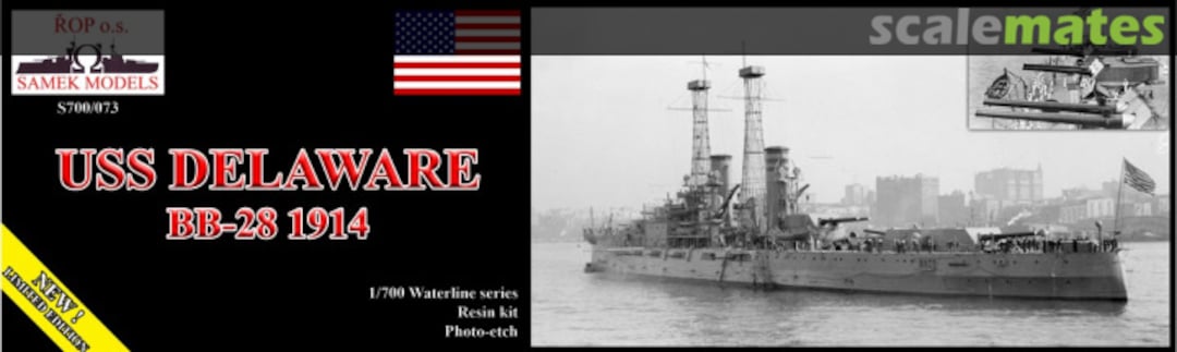 Boxart USS Delaware BB-28 S700/073 ROP o.s. Samek Models