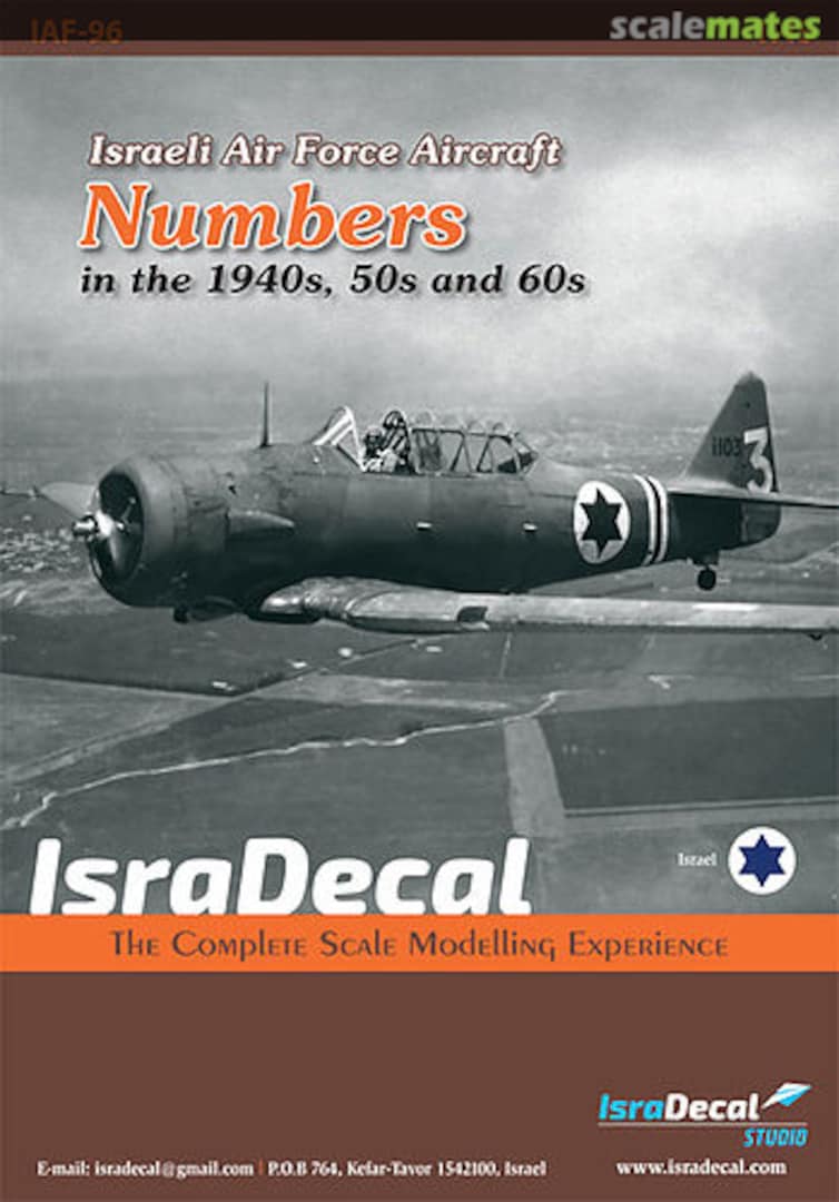 Boxart Numbers in the 1940s, 50s and 60s IAF-96 IsraDecal Studio