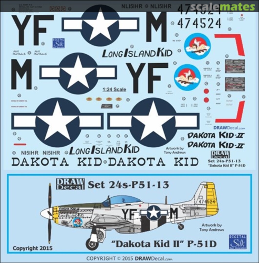 Boxart P-51D "Dakota Kid II" 24-P51-13 Draw Decal Boxart P-51D "Dakota Kid II" 24-P51-13 Draw Decal