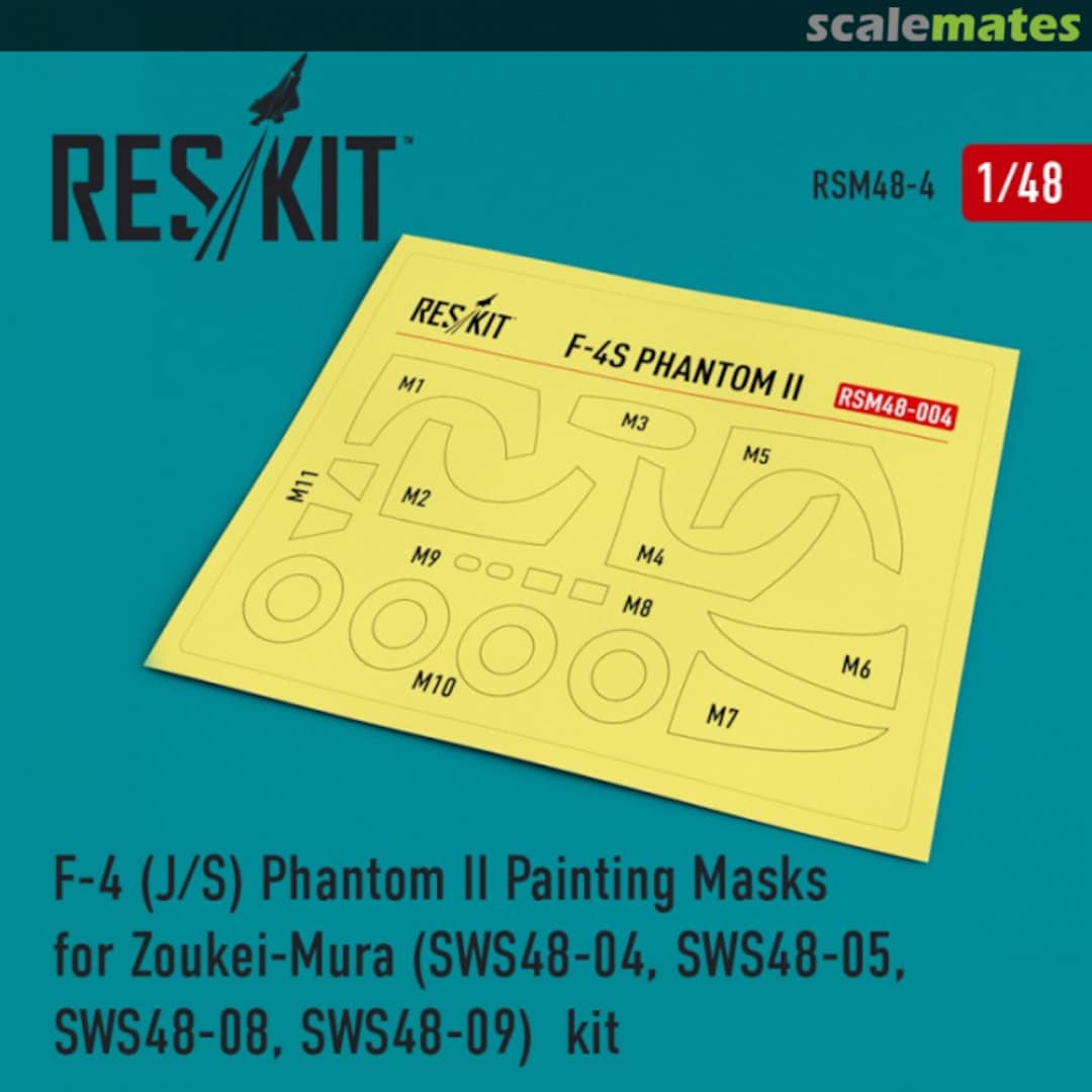 Boxart F-4 (J/S) Phantom II painting masks RSM48-0004 ResKit Boxart F-4 (J/S) Phantom II painting masks RSM48-0004 ResKit