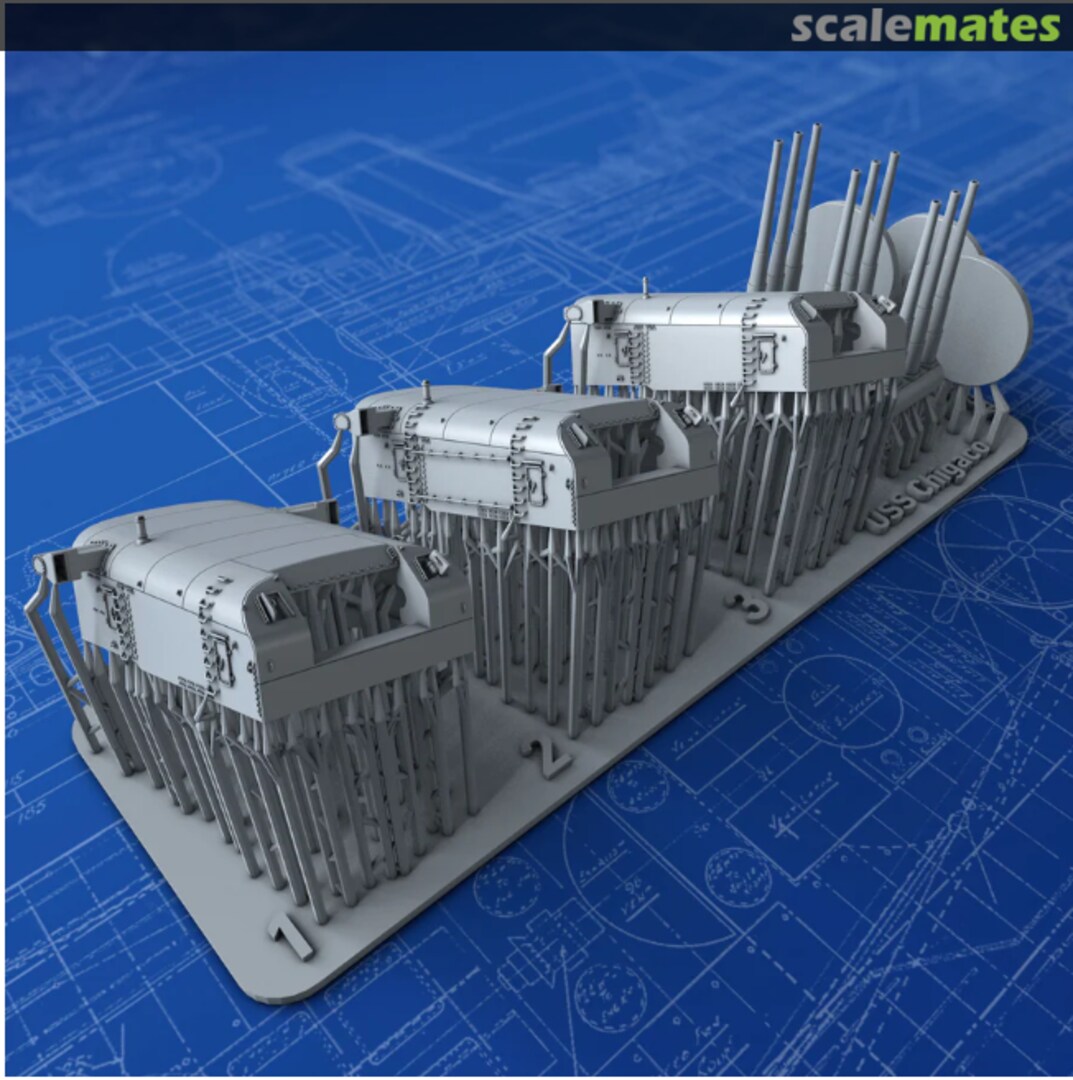 Boxart Triple 8"/55 (20.3 cm) Mounts MM0267P Micro Master Boxart Triple 8"/55 (20.3 cm) Mounts MM0267P Micro Master