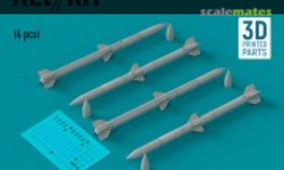 1:72 CATM-120C Captive Air training missiles (4 pcs.) (3D Printed) (ResKit RS72-0414) RS72-0414
