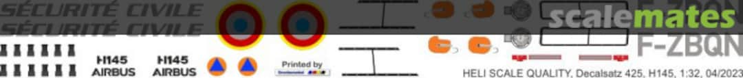 Boxart H145 - Securite Civile - F-ZBQN Decal 425 Heli Scale Quality Boxart H145 - Securite Civile - F-ZBQN Decal 425 Heli Scale Quality