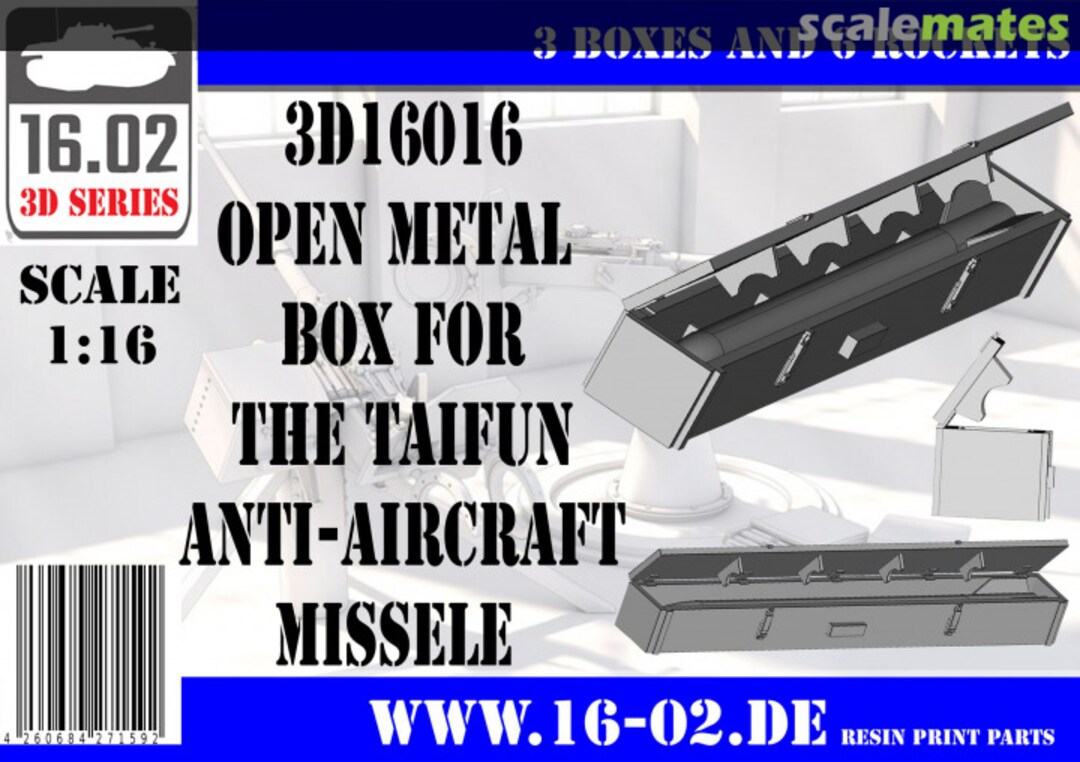 Boxart Open Metal Box for the Taifun Anti-Aircraft Missile 3D16016 16.02 Boxart Open Metal Box for the Taifun Anti-Aircraft Missile 3D16016 16.02