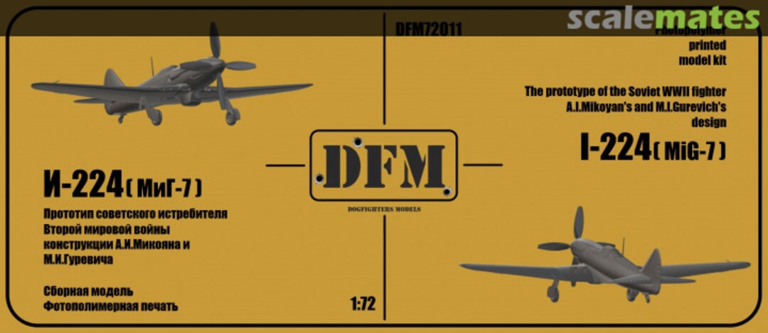 Boxart I-224 (MiG-7) DFM72011 DogFighters Models Boxart I-224 (MiG-7) DFM72011 DogFighters Models