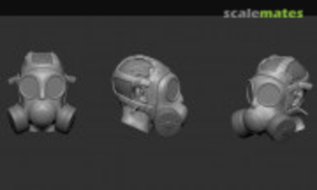 1:35 Heads with Gas Mask (Firma49 F003-35) F003-35