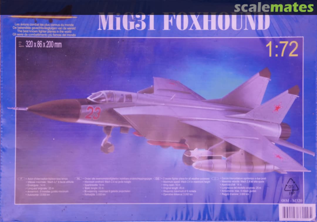 Boxart Mikoyan-Gurevich MiG-31 08M-M320 Padgett Bros. Boxart Mikoyan-Gurevich MiG-31 08M-M320 Padgett Bros.
