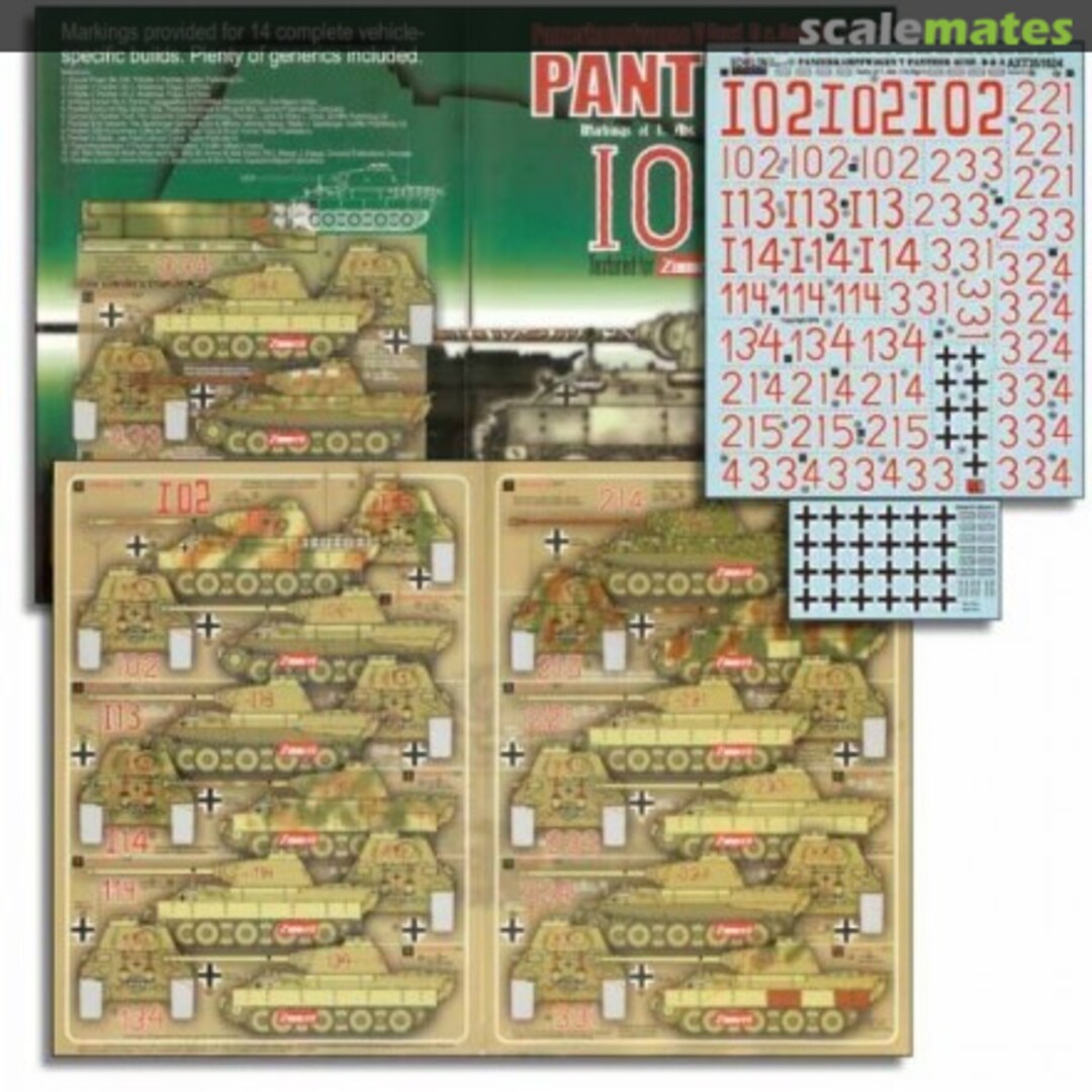 Boxart 1. Abt / Pz.Rgt. 4 Panther Ausf D & A AXT351024 Echelon Fine Details Boxart 1. Abt / Pz.Rgt. 4 Panther Ausf D & A AXT351024 Echelon Fine Details