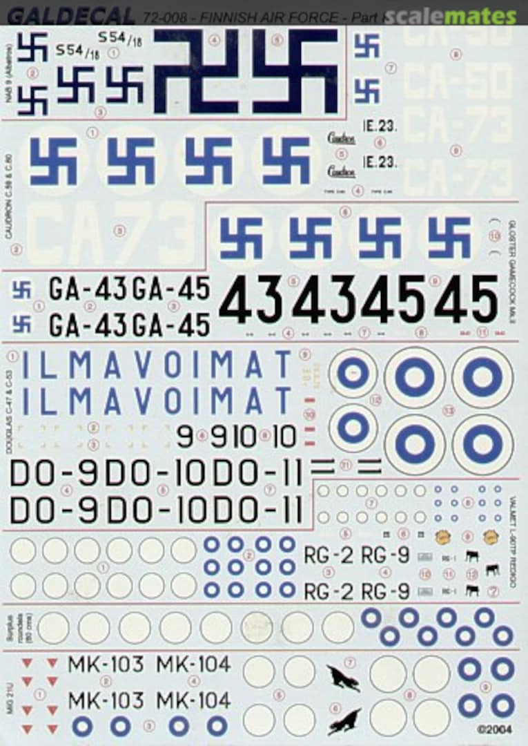 Boxart Finnish Air Force Part 8 72-008 GALDECAL Boxart Finnish Air Force Part 8 72-008 GALDECAL
