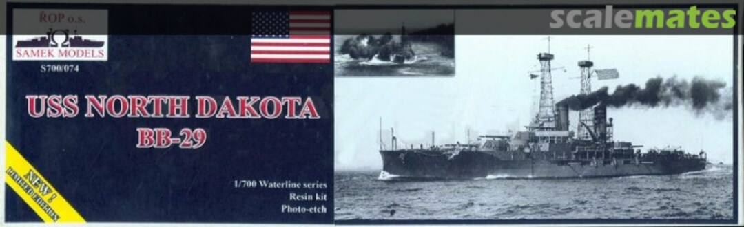 Boxart USS North Dakota BB-29 S700/074 ROP o.s. Samek Models Boxart USS North Dakota BB-29 S700/074 ROP o.s. Samek Models