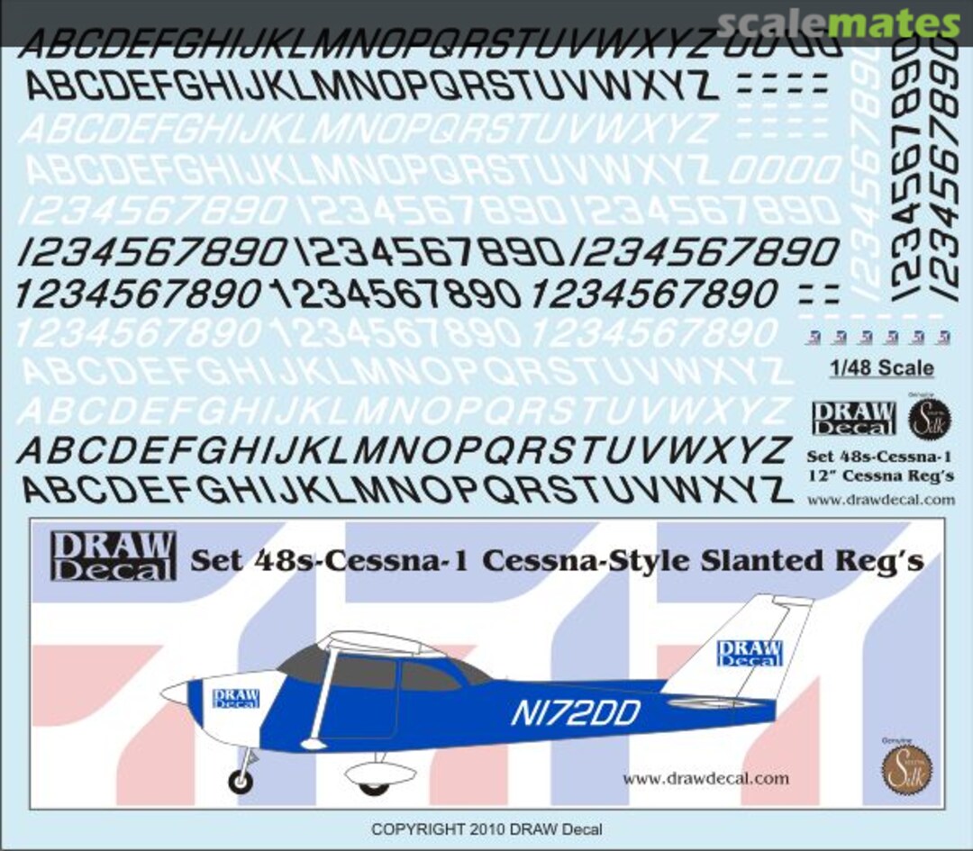 Boxart Cessna Slanted Registrations 48s-Cessna-1 Draw Decal Boxart Cessna Slanted Registrations 48s-Cessna-1 Draw Decal