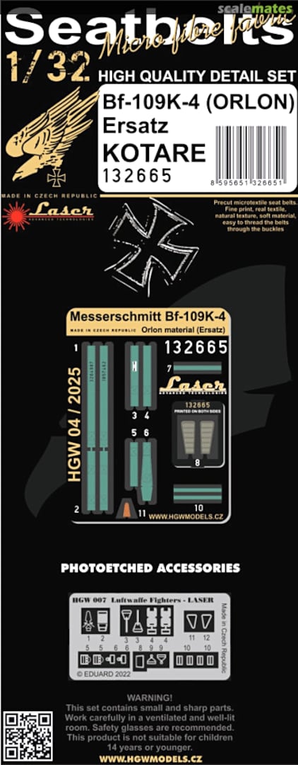 Boxart Bf 109K-4 (Orlon) Ersatz 132665 HGW Models Boxart Bf 109K-4 (Orlon) Ersatz 132665 HGW Models
